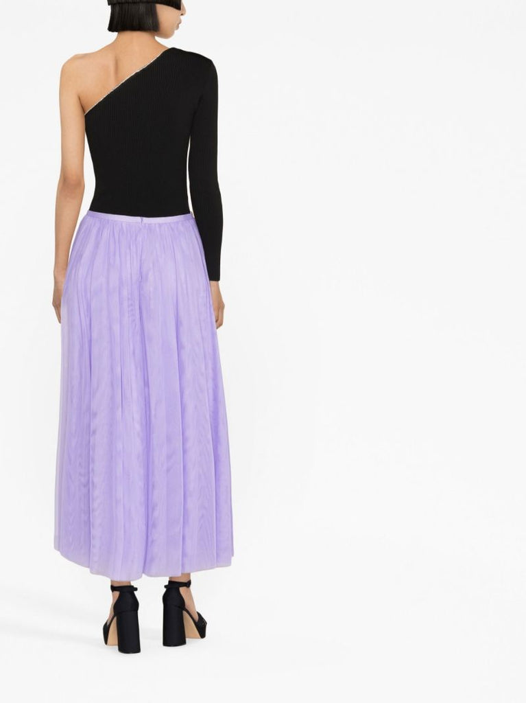 Purple Tulle Midi Skirt