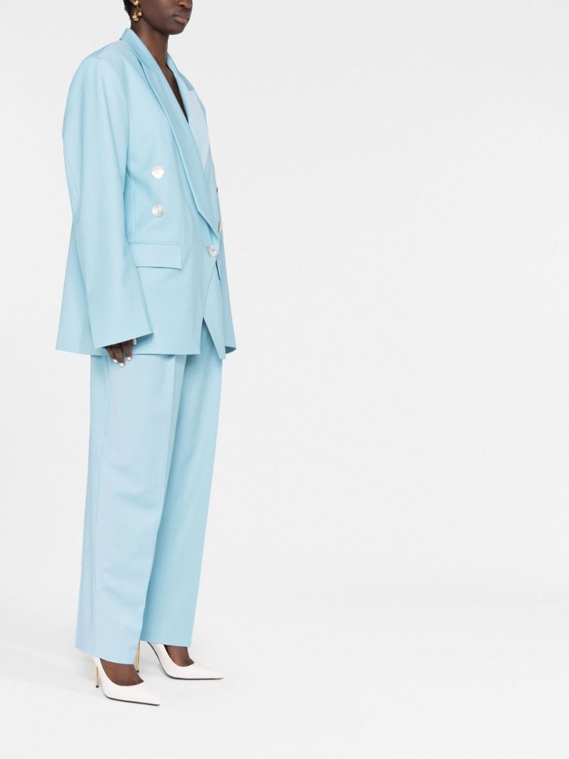 Blue Oversize Double-breasted Blazer