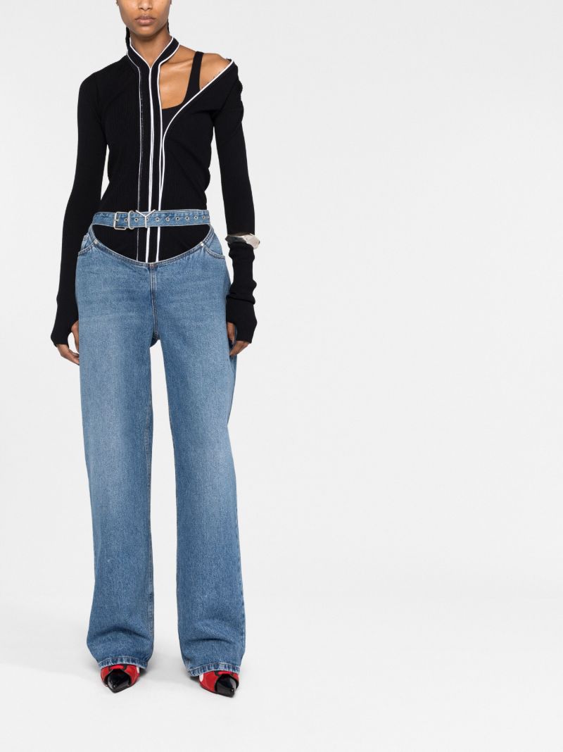Black Hook and Eye Cut-out Cardigan