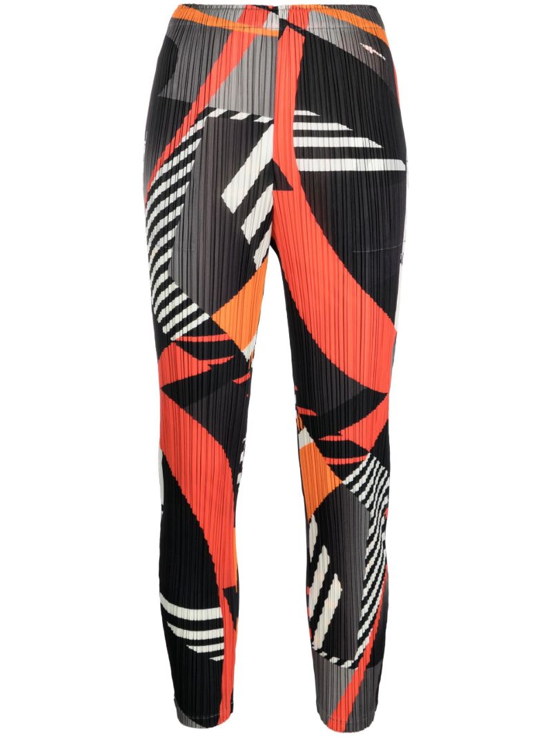 Black and Orange Freeway Printed Leggings