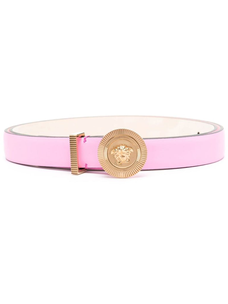Pink Medusa Head Leather Belt