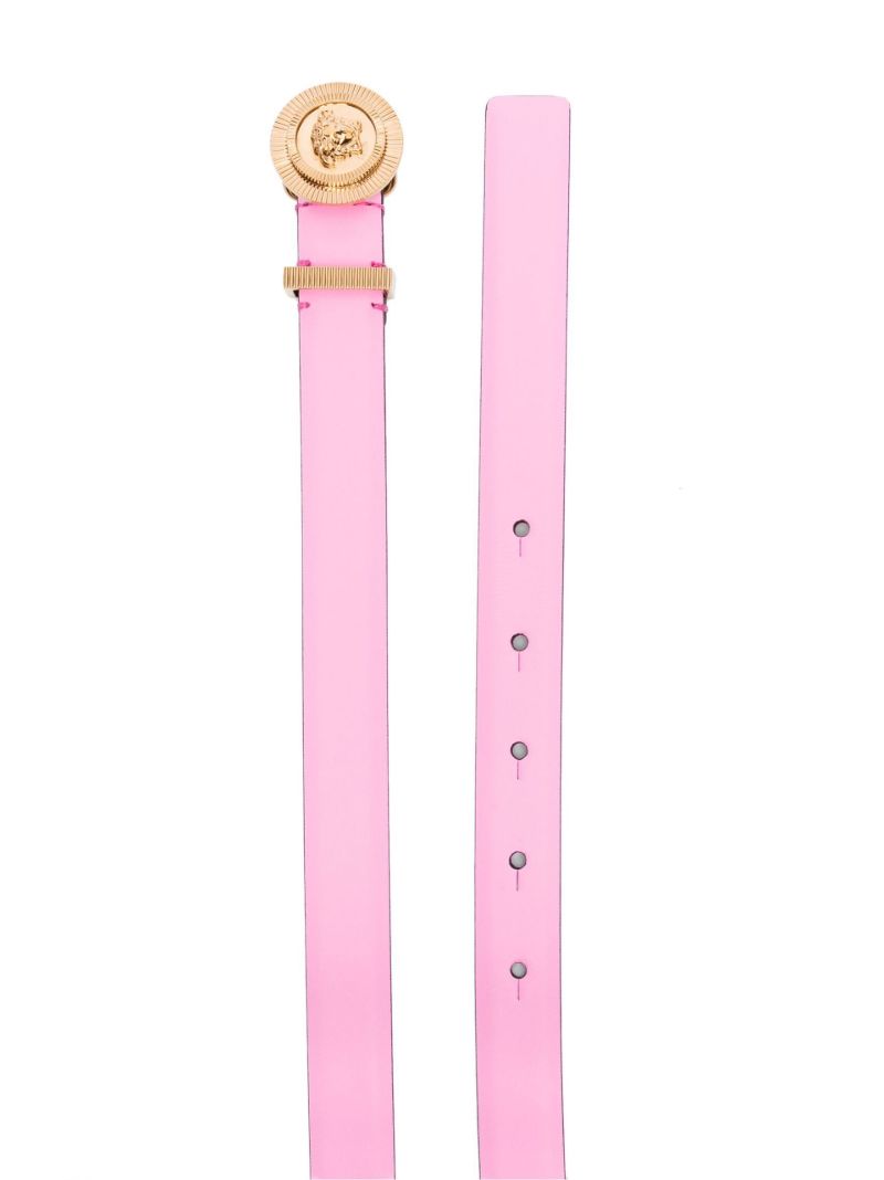 Pink Medusa Head Leather Belt