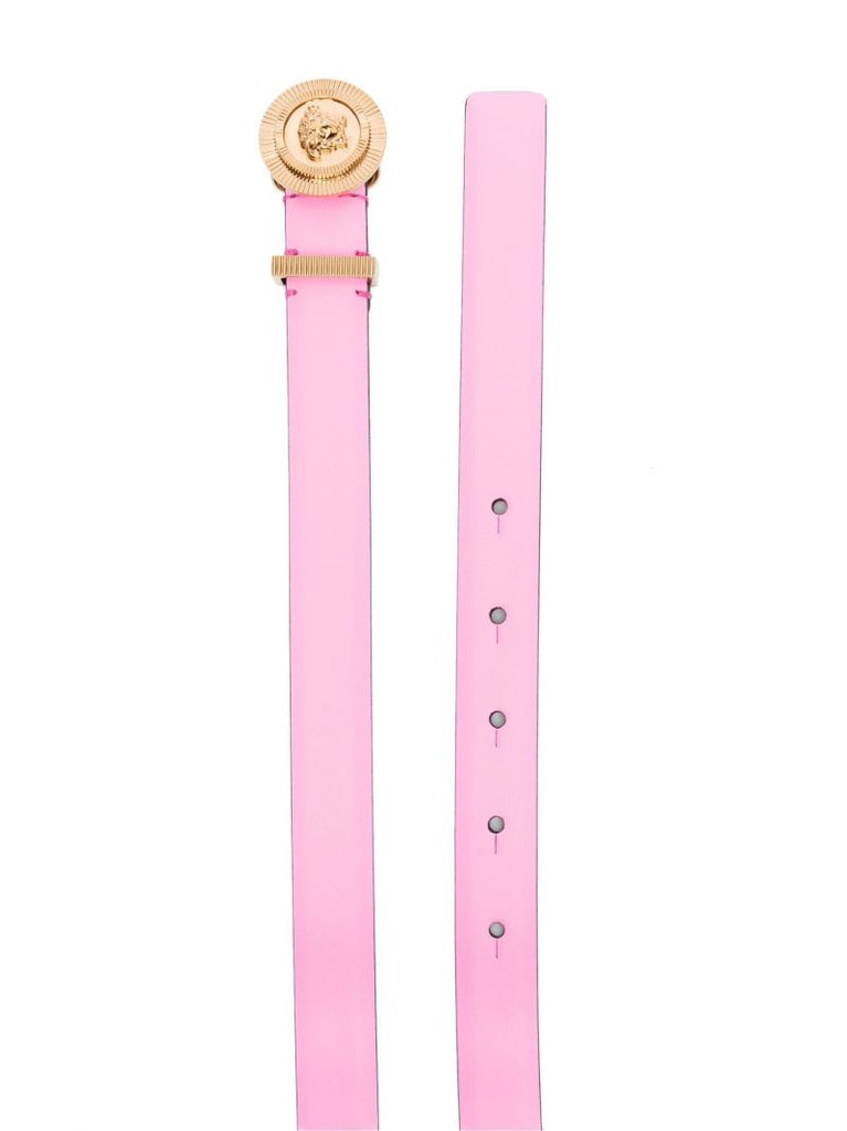 Pink Medusa Head Leather Belt