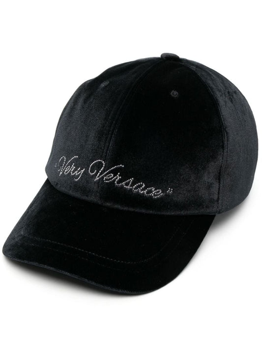 Black Very Versace Velvet Cap