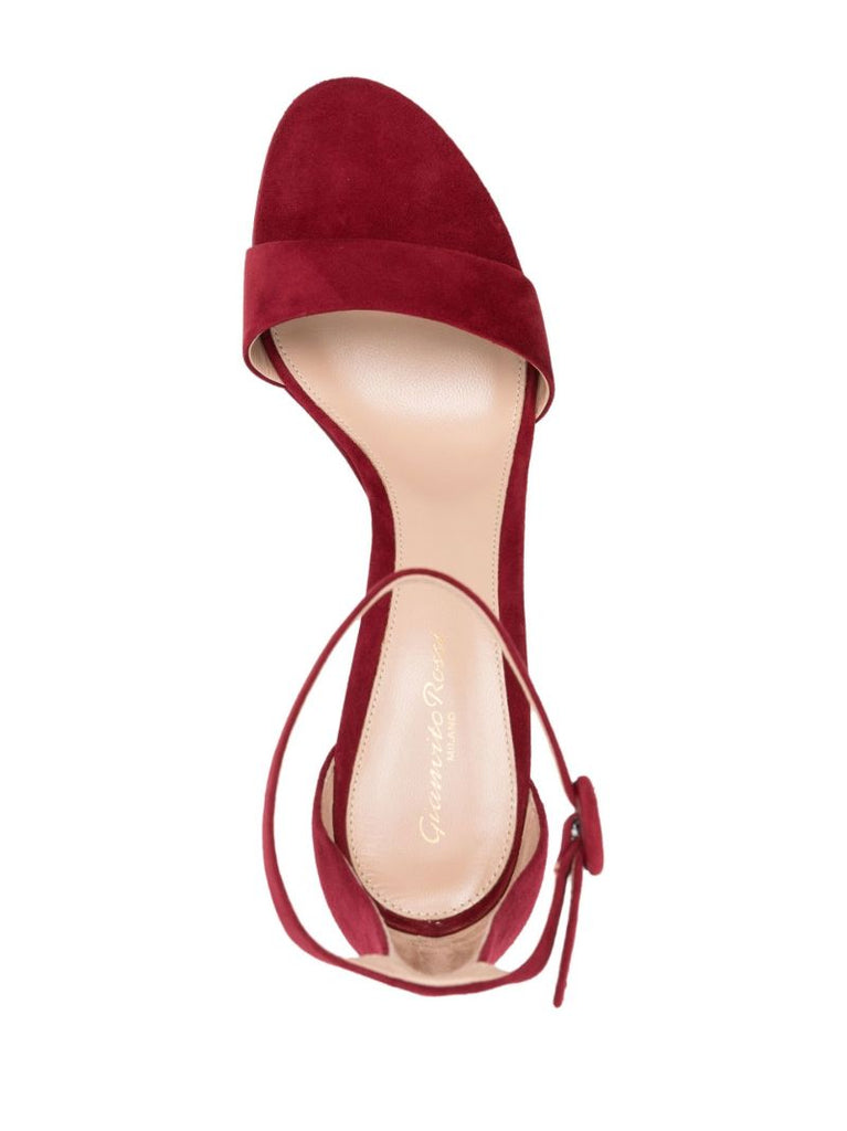 Red 125 Suede Platform Sandals