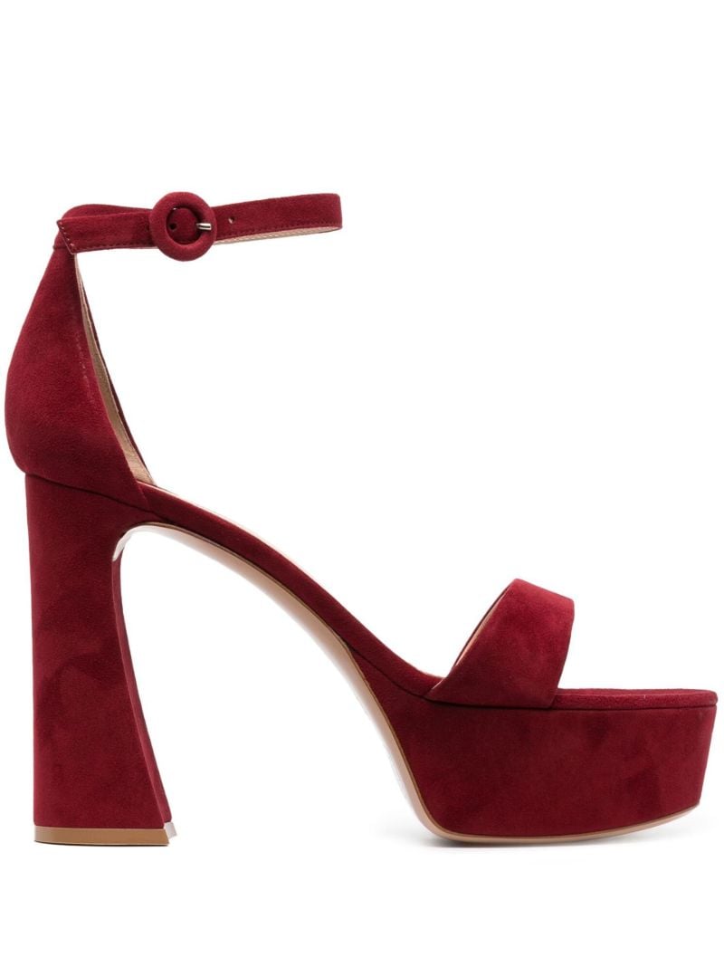 Red 125 Suede Platform Sandals