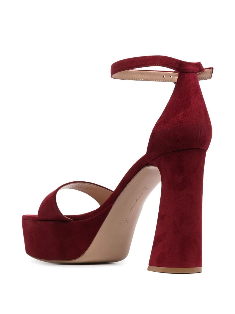 Red 125 Suede Platform Sandals
