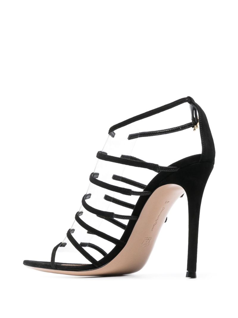 Black 110 Cut-out Suede Sandals