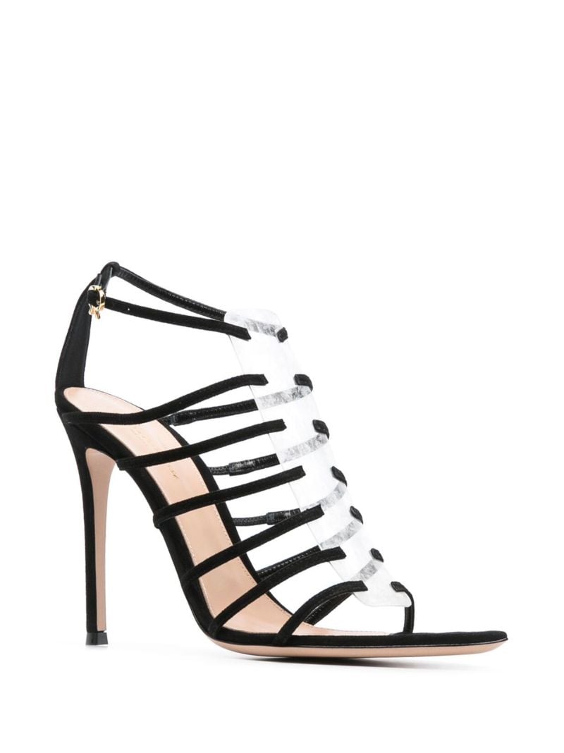 Black 110 Cut-out Suede Sandals