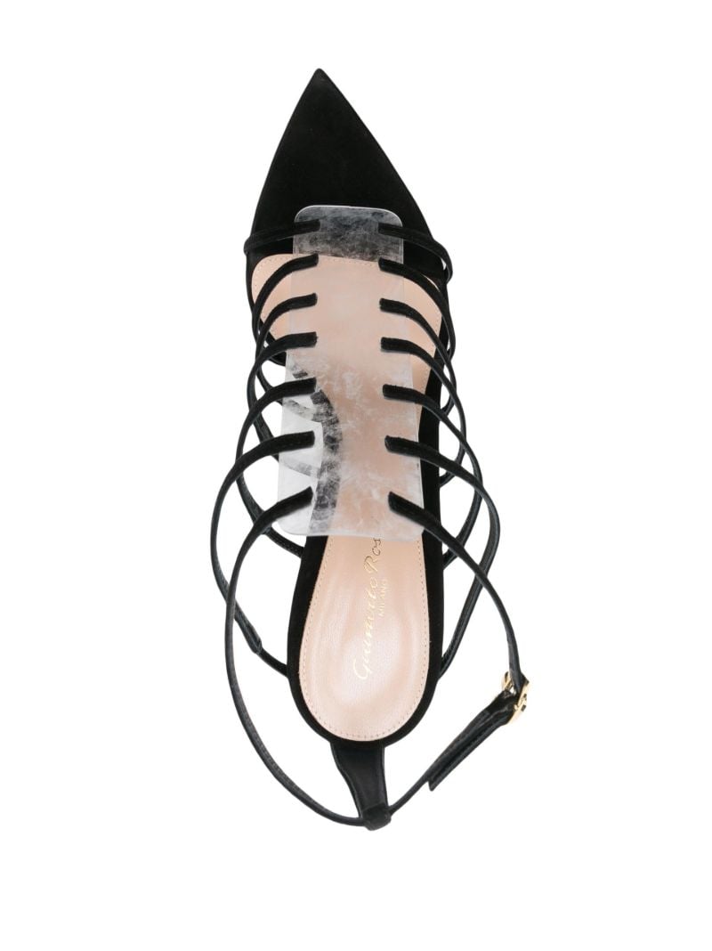 Black 110 Cut-out Suede Sandals