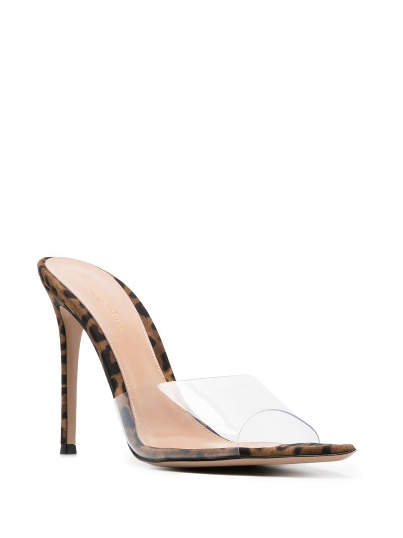 Brown Elle 105 Leopard-print Mules