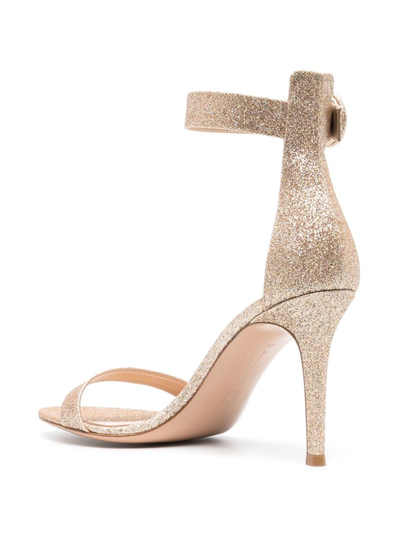 Gold-tone Portofino 90 Glitter Sandals