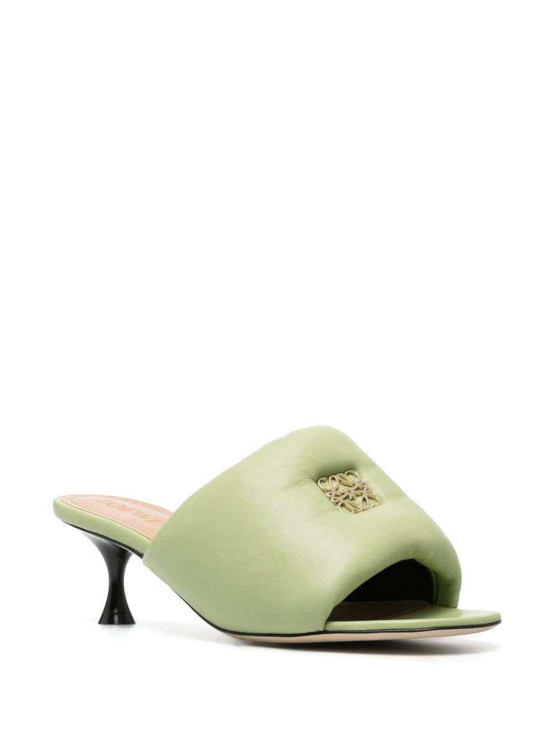 Green Anagram 50 Padded Leather Mules