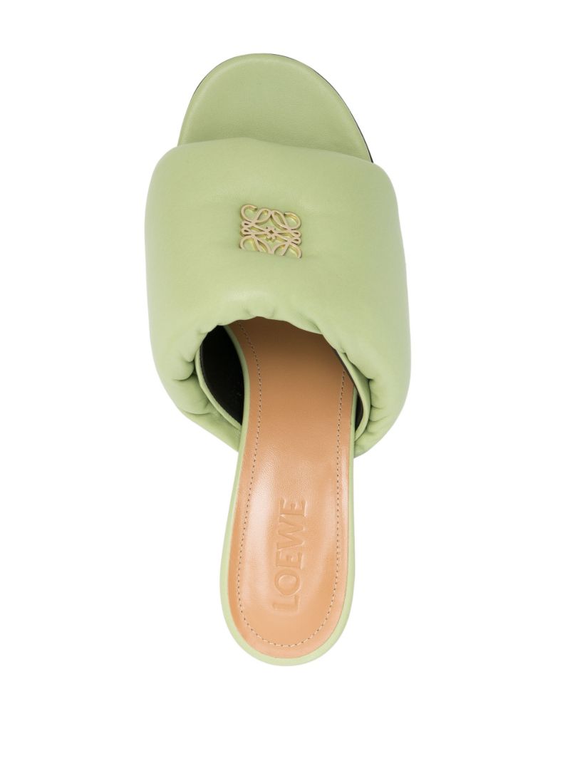 Green Anagram 50 Padded Leather Mules