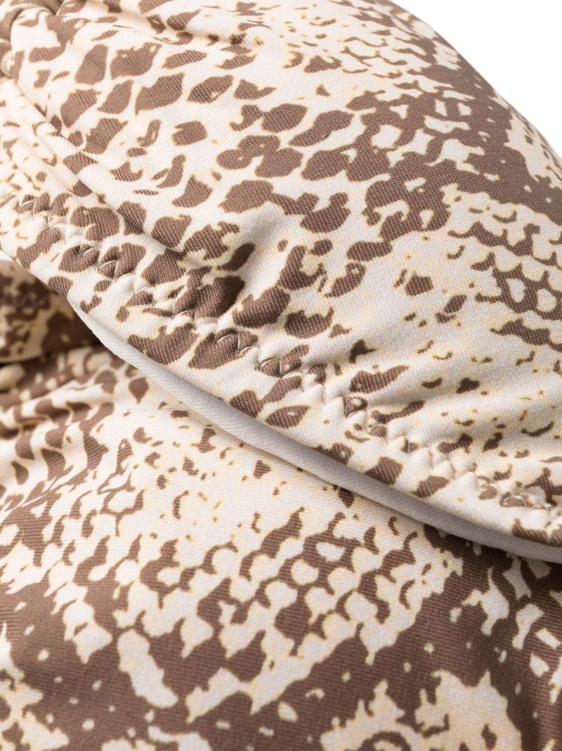 Neutral Cancun Snakeskin Print Bikini Top