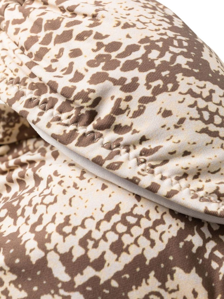 Neutral Cancun Snakeskin Print Bikini Top