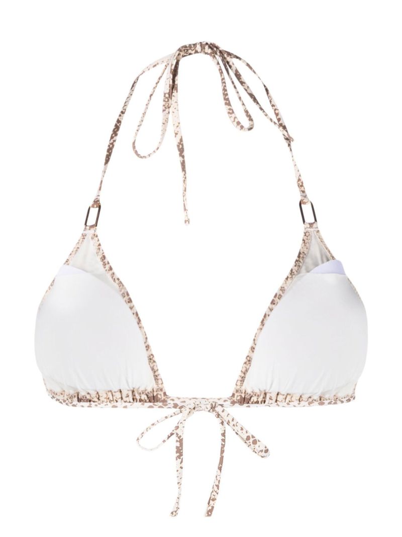 Neutral Cancun Snakeskin Print Bikini Top