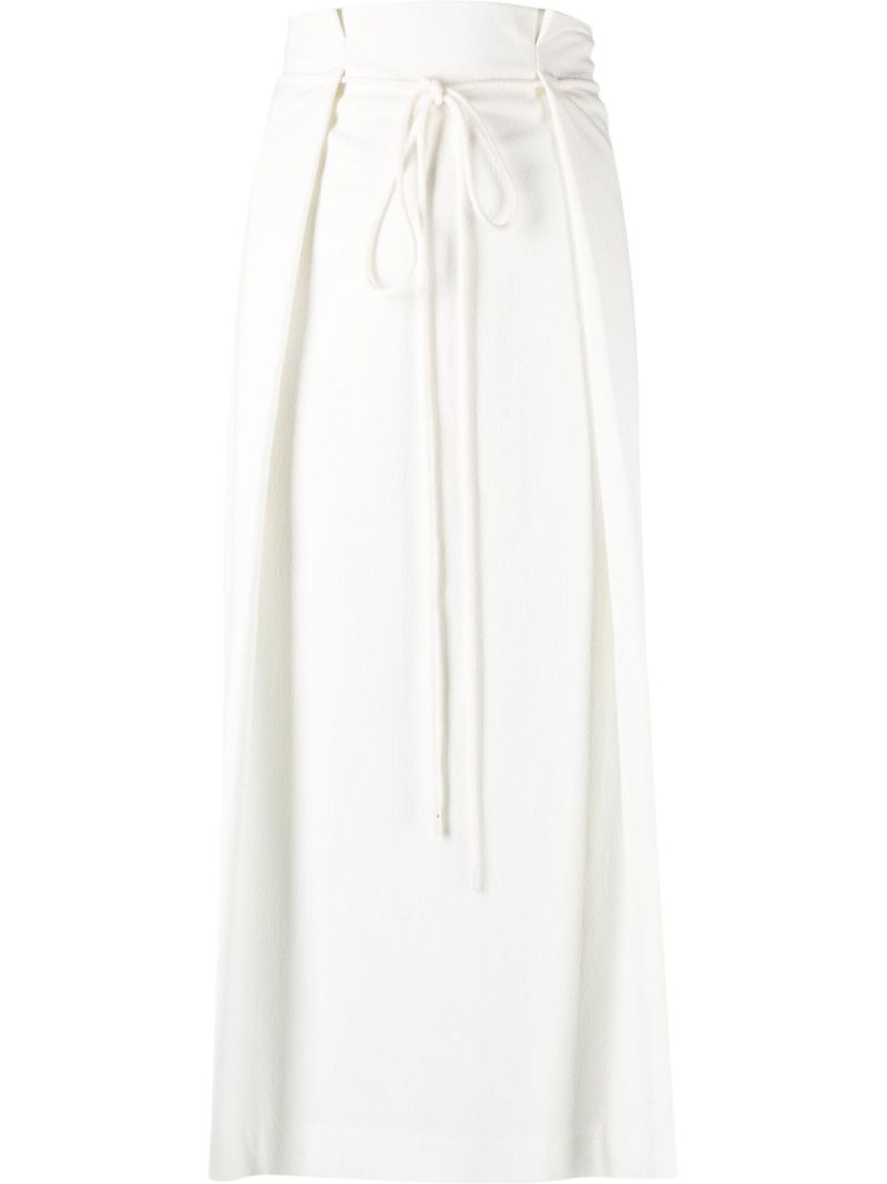White High Waist Midi Skirt