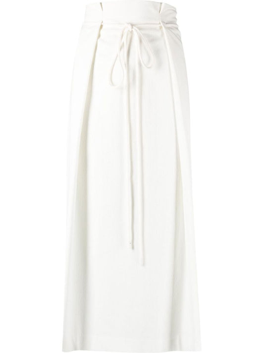 White High Waist Midi Skirt