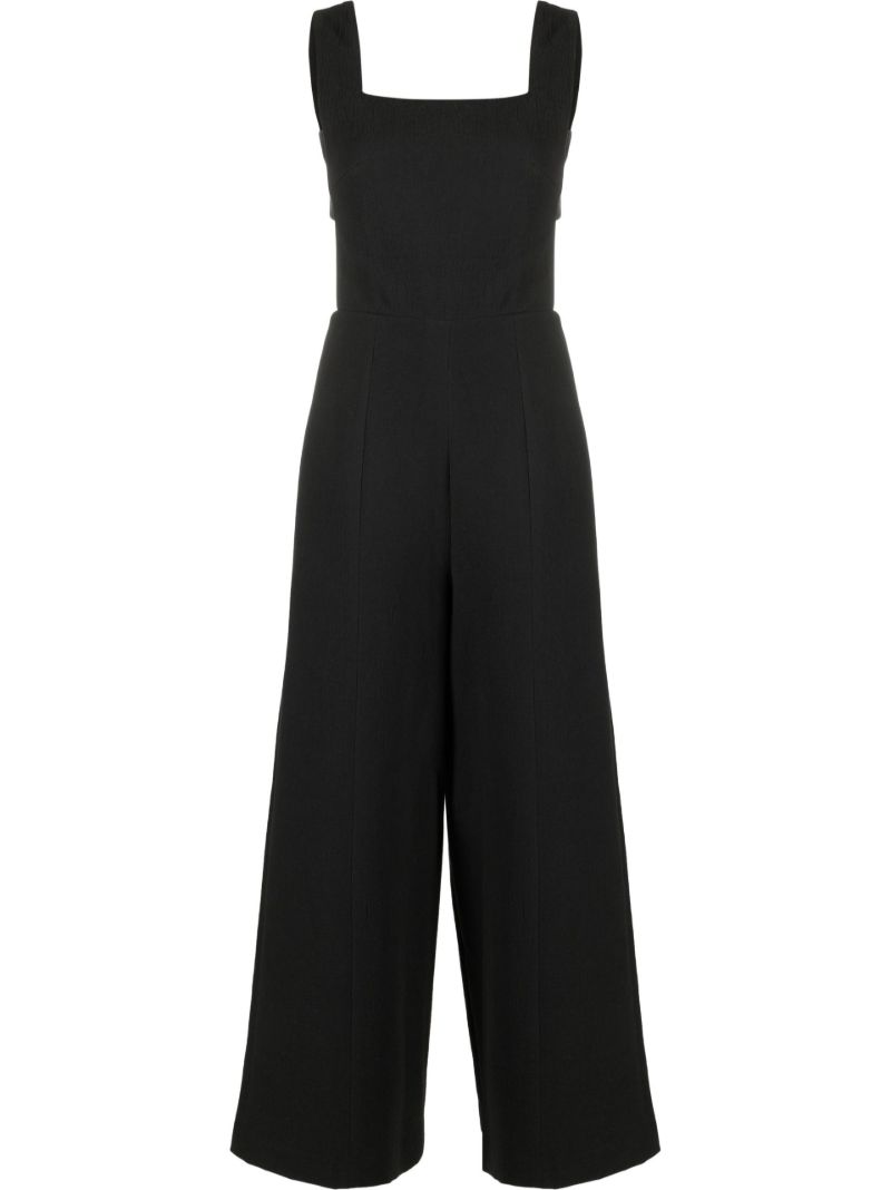 Black Wide-leg Cotton Jumpsuit
