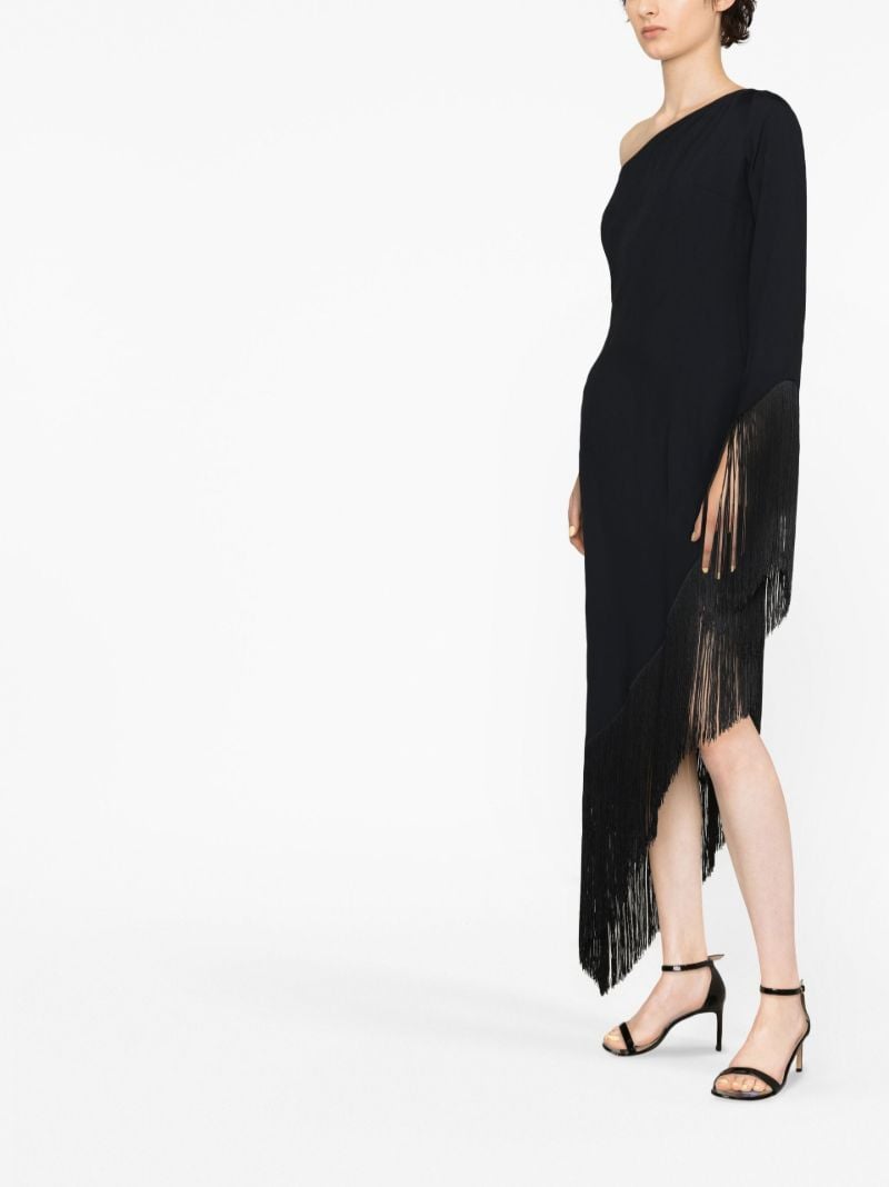 Black Aventador One-shoulder Midi Dress