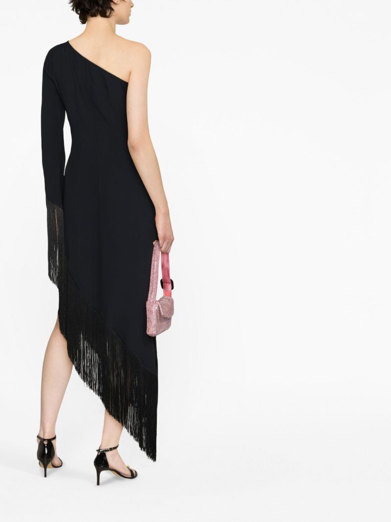 Black Aventador One-shoulder Midi Dress
