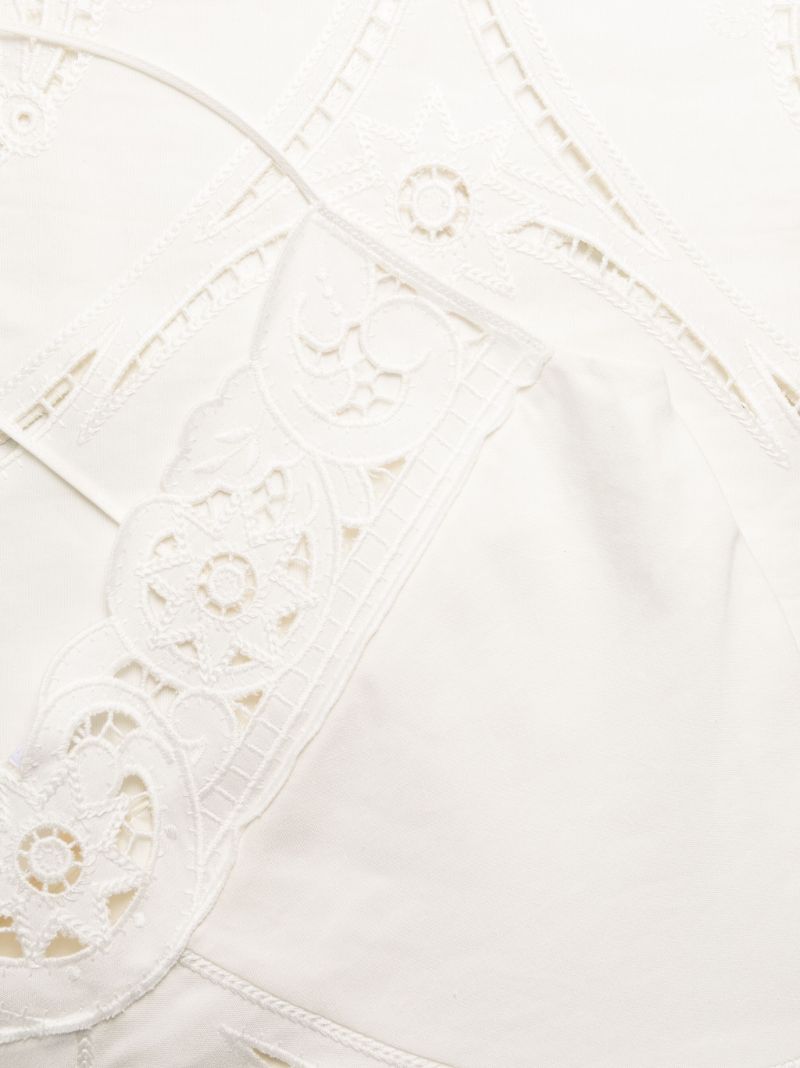 White Cut-out Midi Dress
