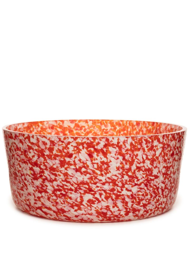 Red Macchia Large Glass Bowl