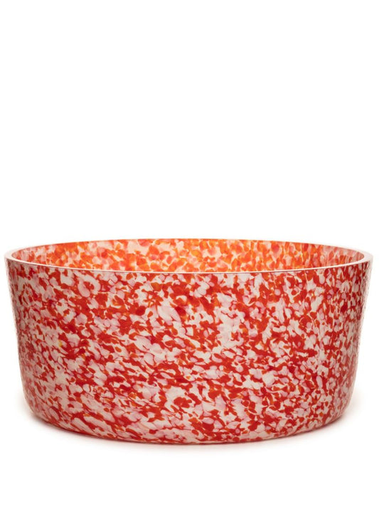 Red Macchia Large Glass Bowl