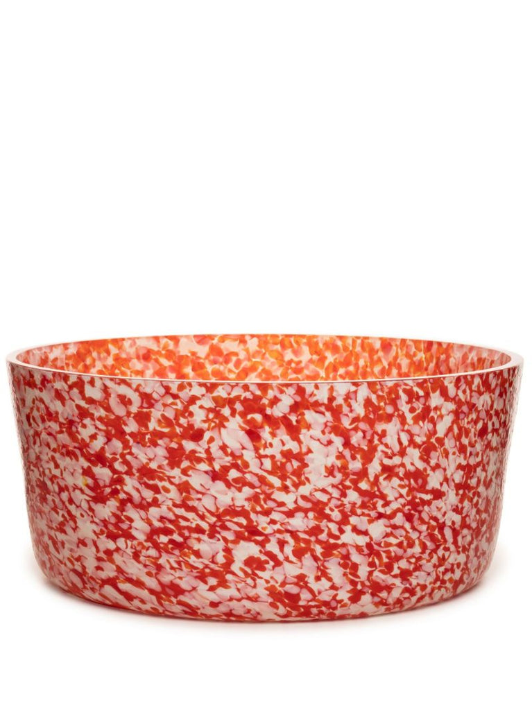 Red Macchia Large Glass Bowl