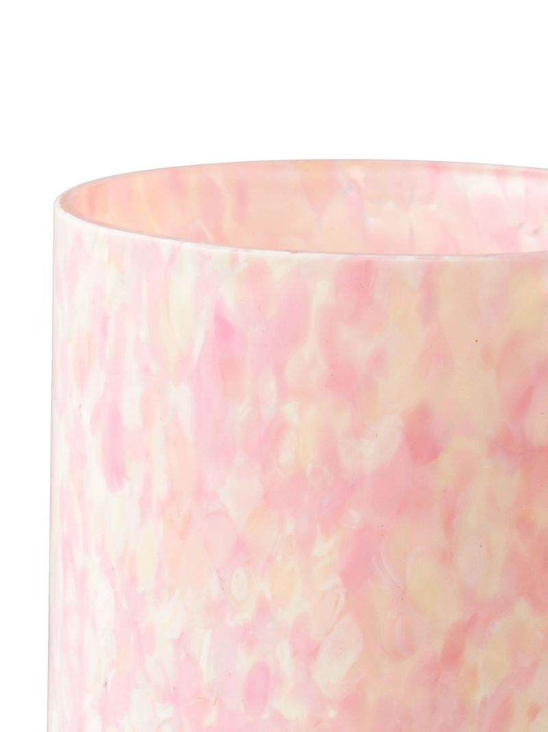 Yellow and Pink Macchia Glass Tumbler Set