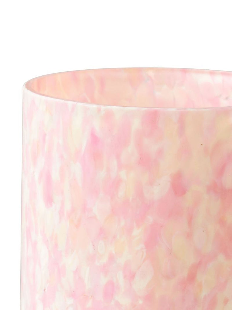 Yellow and Pink Macchia Glass Tumbler Set
