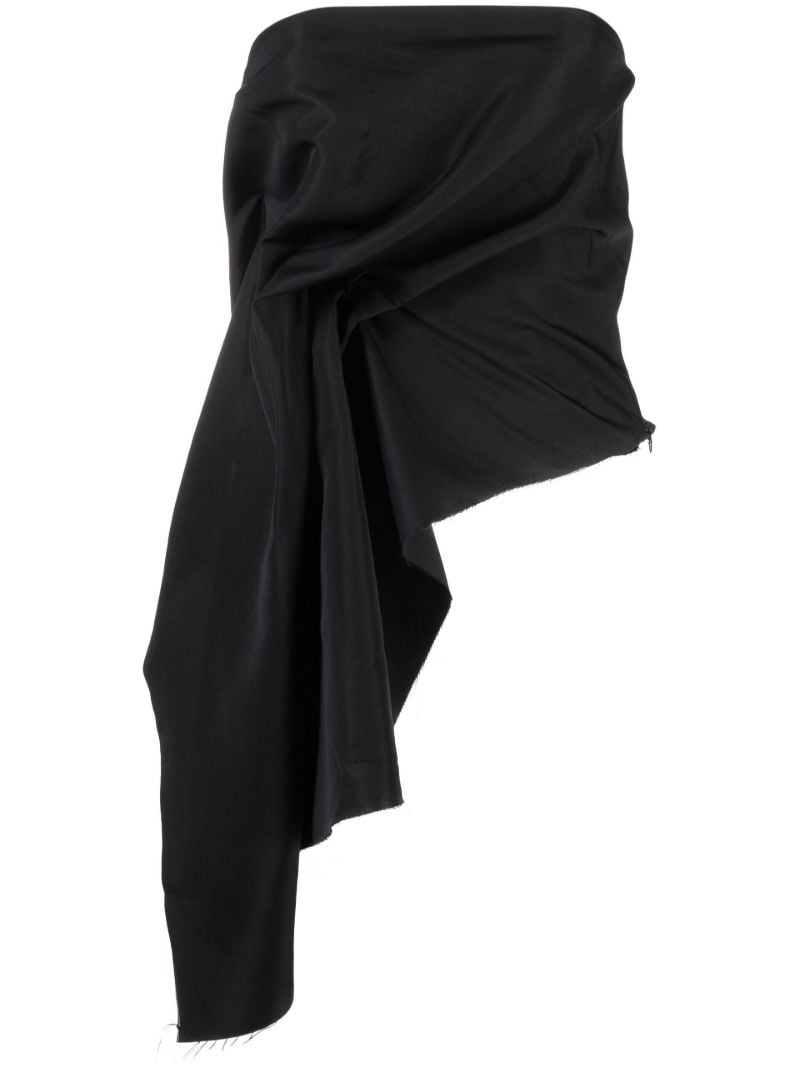 Black Draped Corset Top