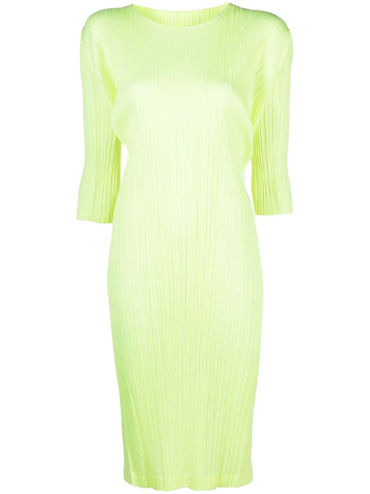 Yellow Monthly Colors March PlissÃ_x0083_Â© Dress