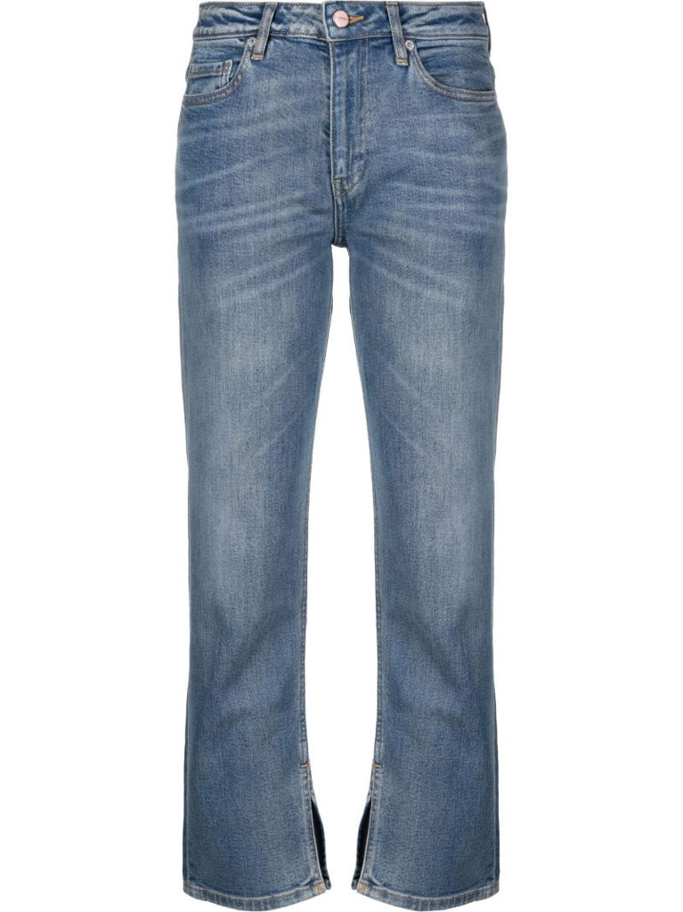Blue Beksi Cropped Straight-leg Jeans