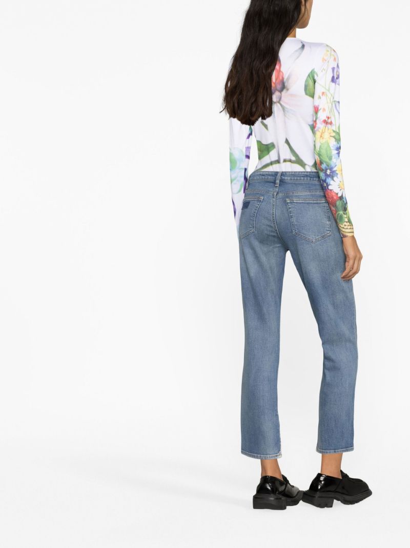 Blue Beksi Cropped Straight-leg Jeans