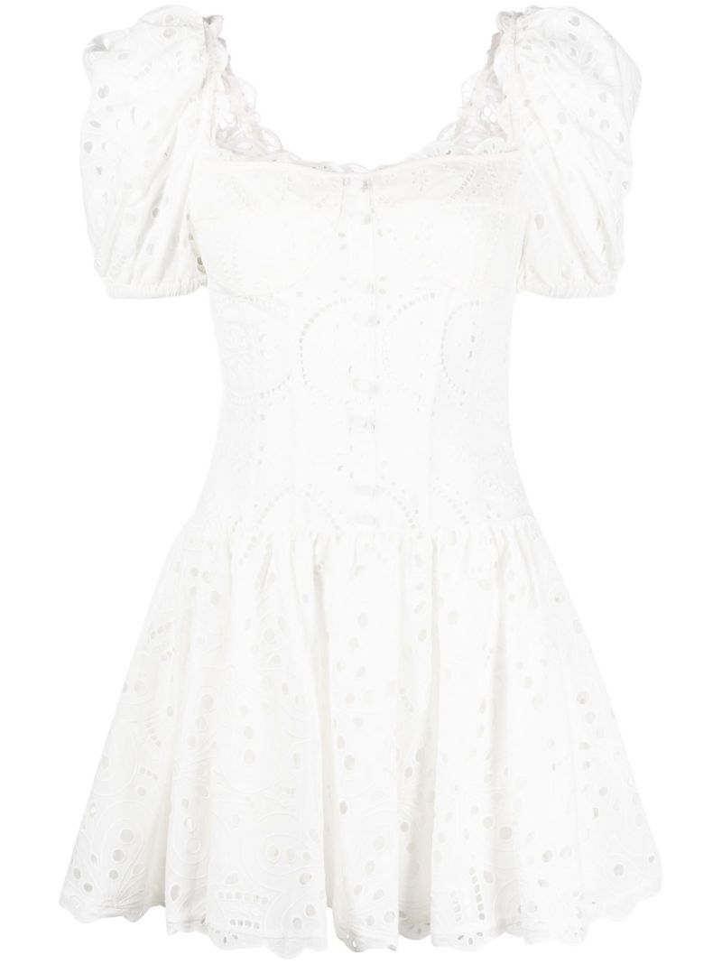 White Yara Broderie Anglaise Mini Dress