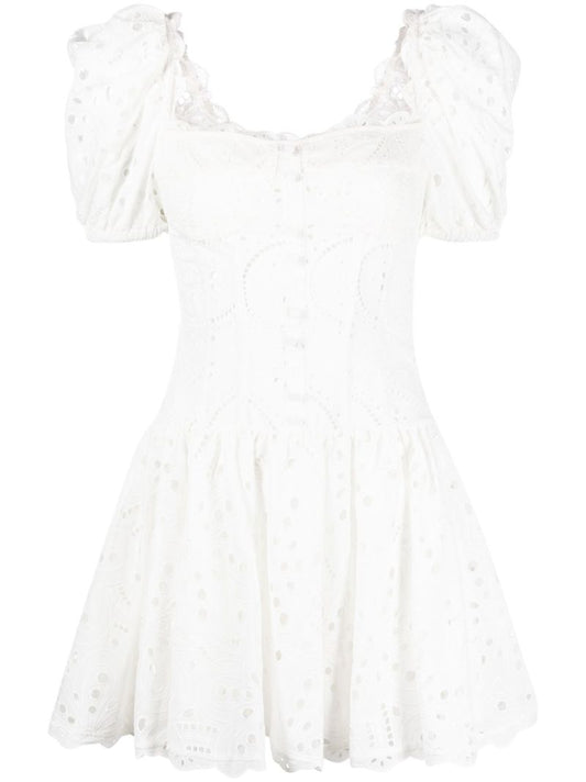 White Yara Broderie Anglaise Mini Dress
