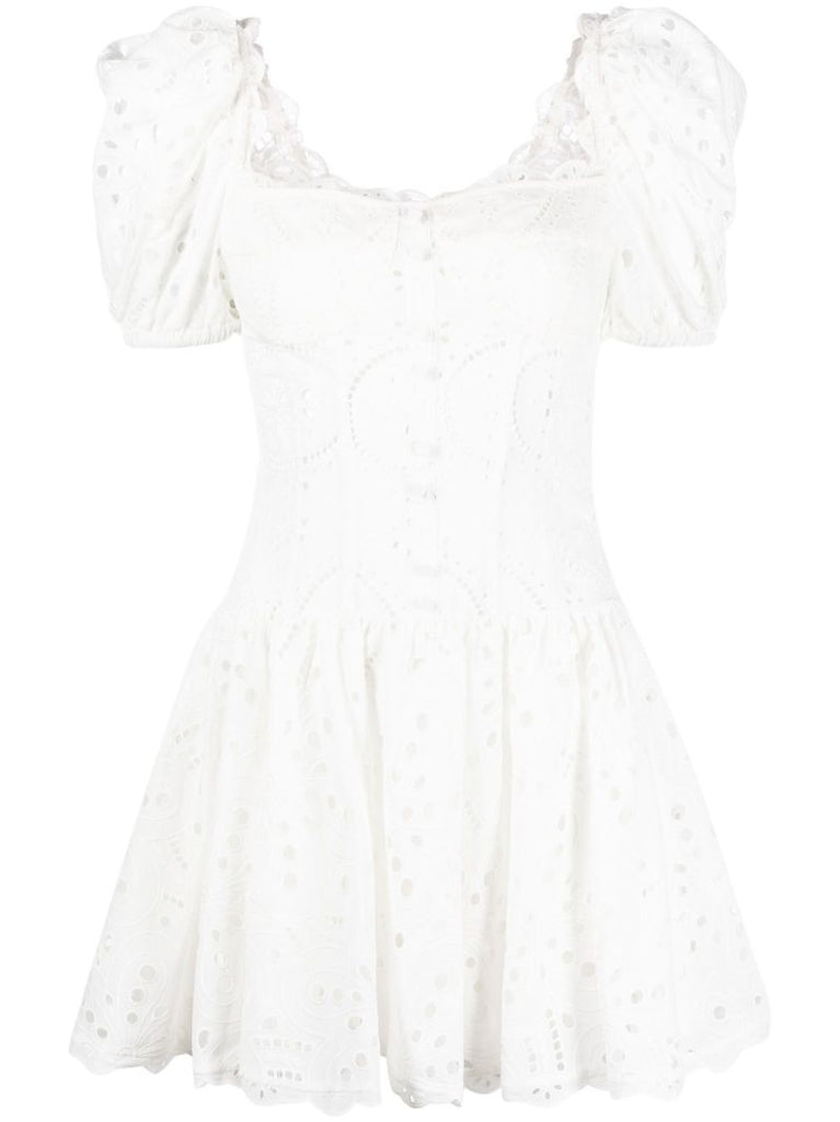 White Yara Broderie Anglaise Mini Dress