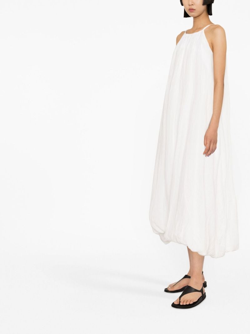 White Mya Halterneck Cotton Midi Dress