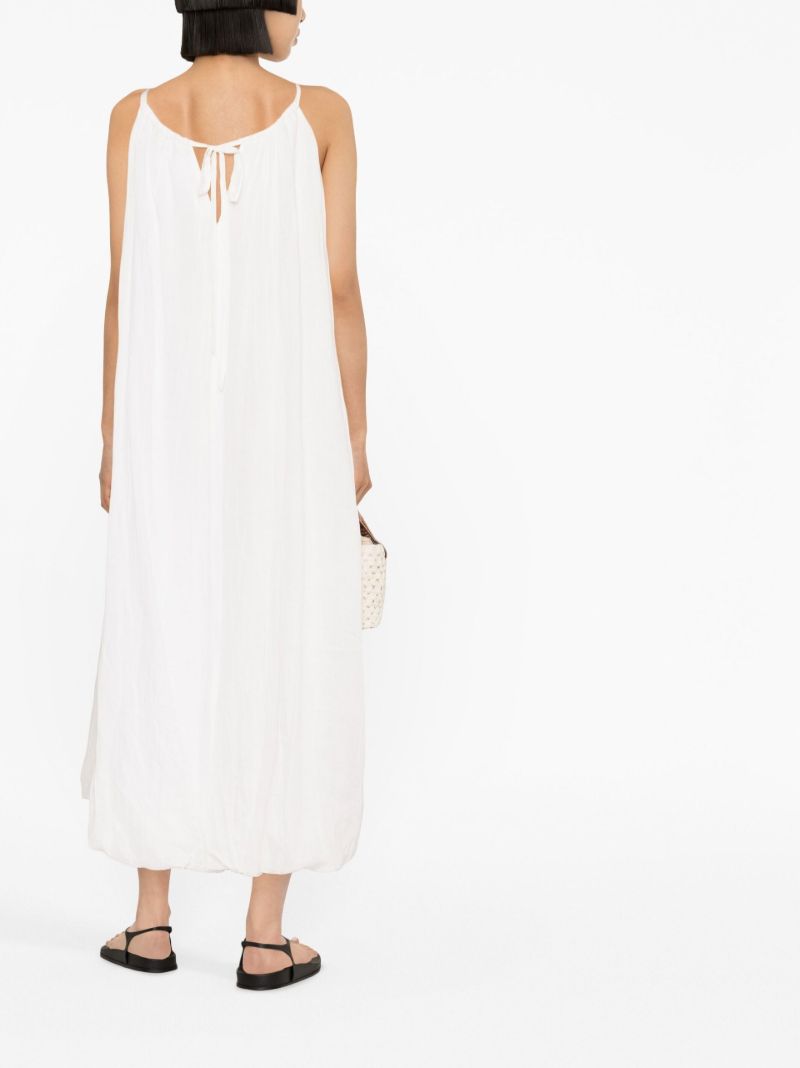 White Mya Halterneck Cotton Midi Dress