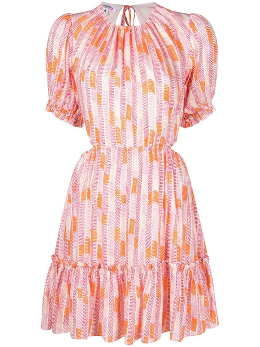 Pink Gigi Open-back Mini Dress