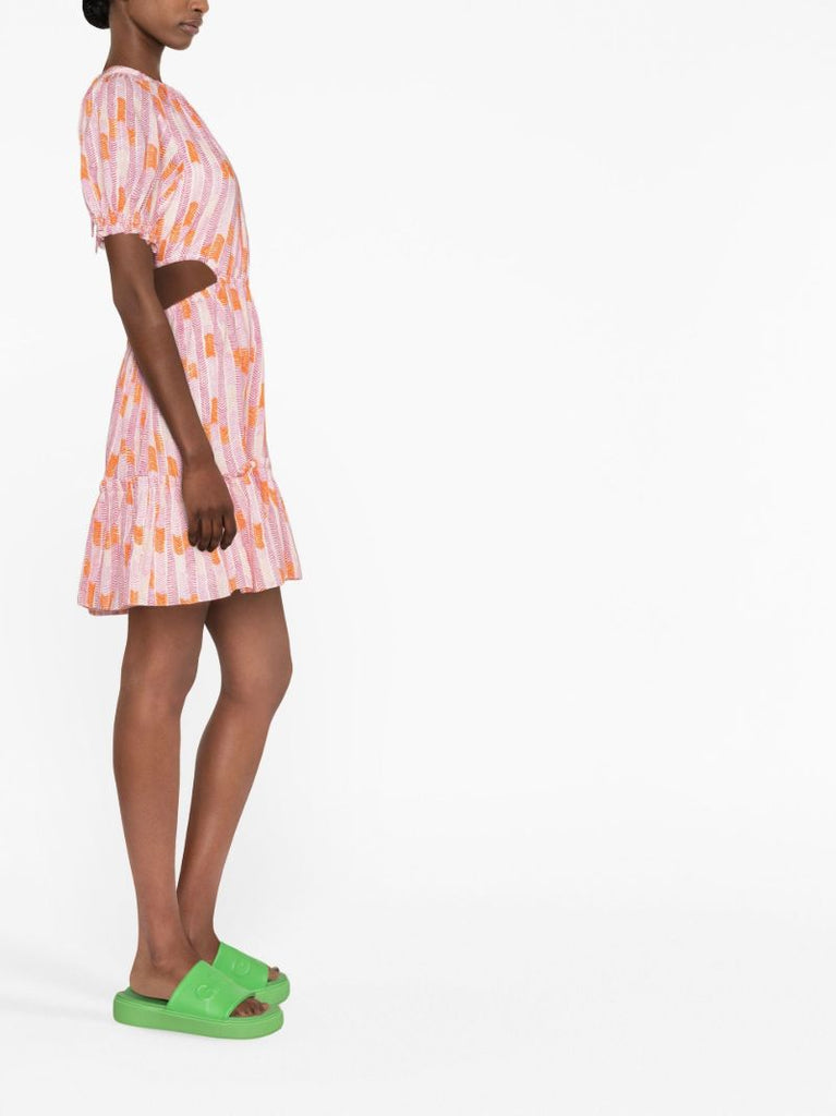 Pink Gigi Open-back Mini Dress