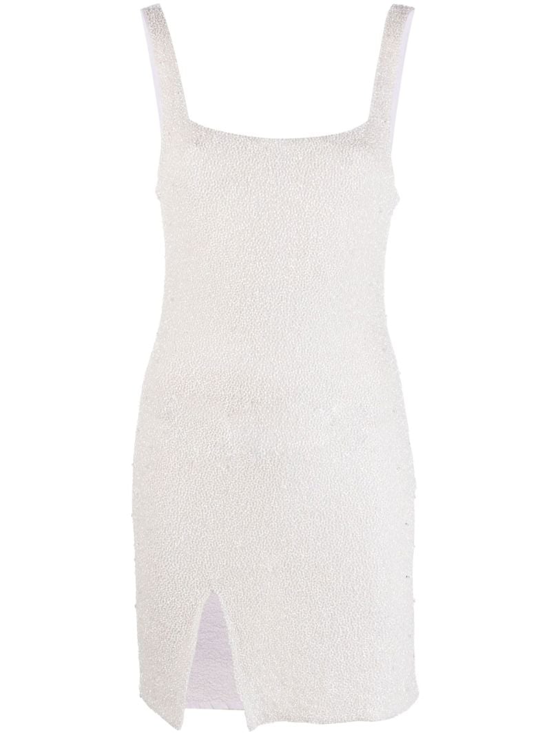 White Sofia Embellished Mini Dress