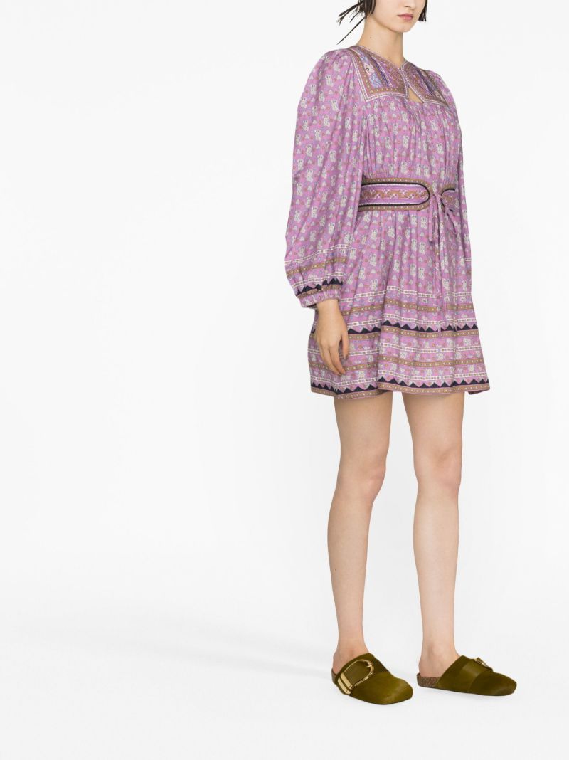 Purple Perry Floral Print Dress