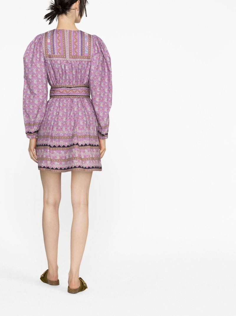 Purple Perry Floral Print Dress