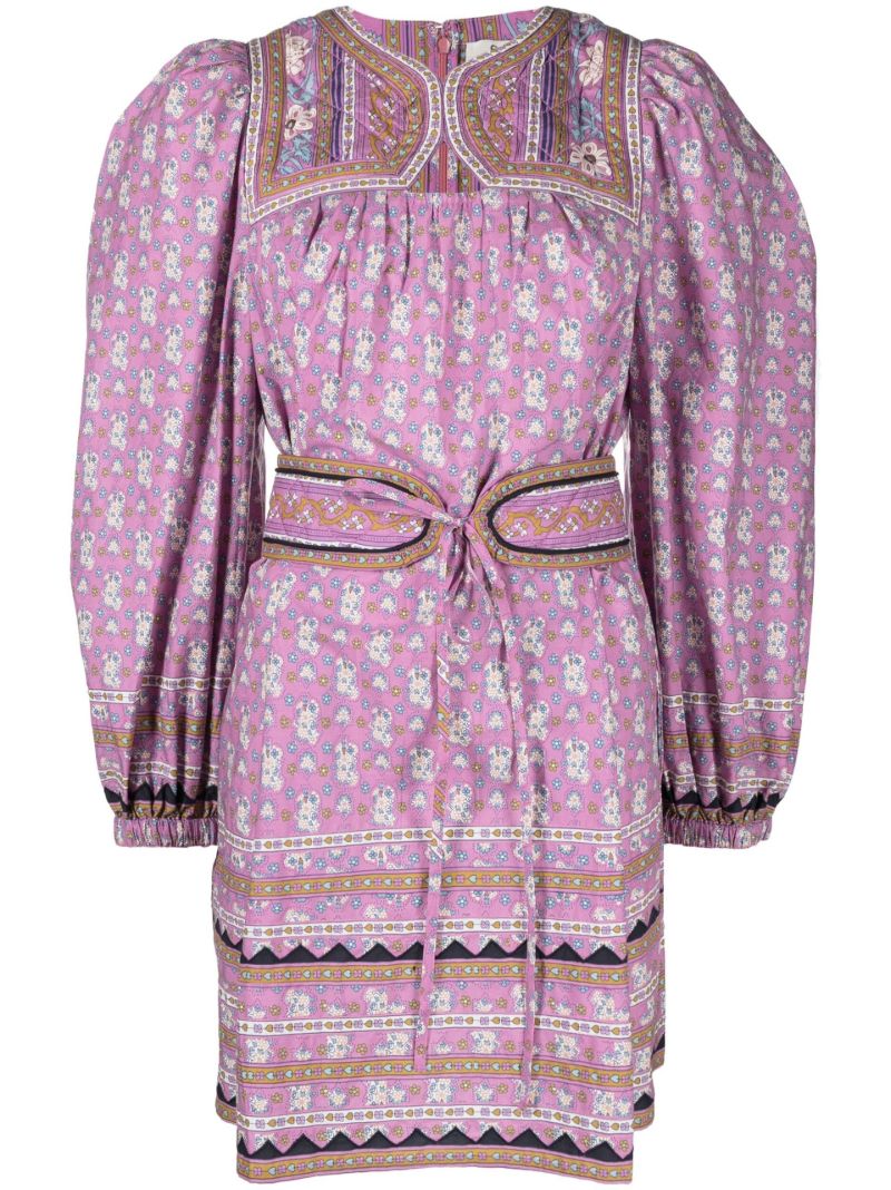 Purple Perry Floral Print Dress