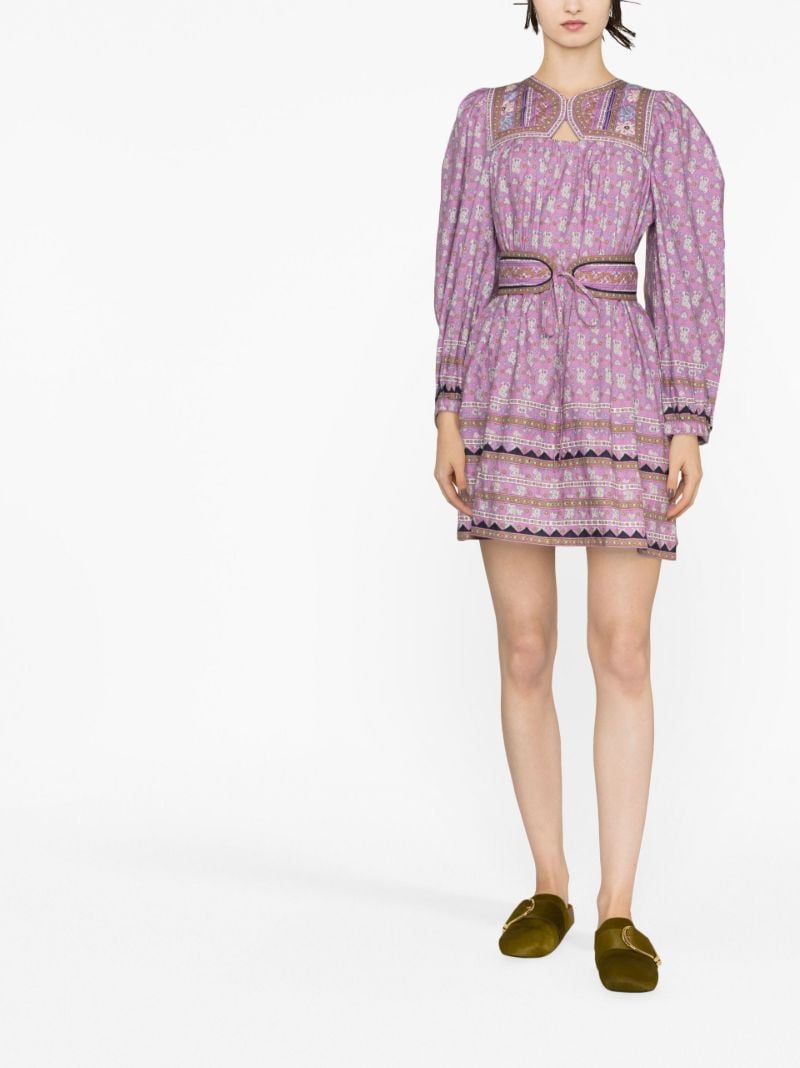 Purple Perry Floral Print Dress