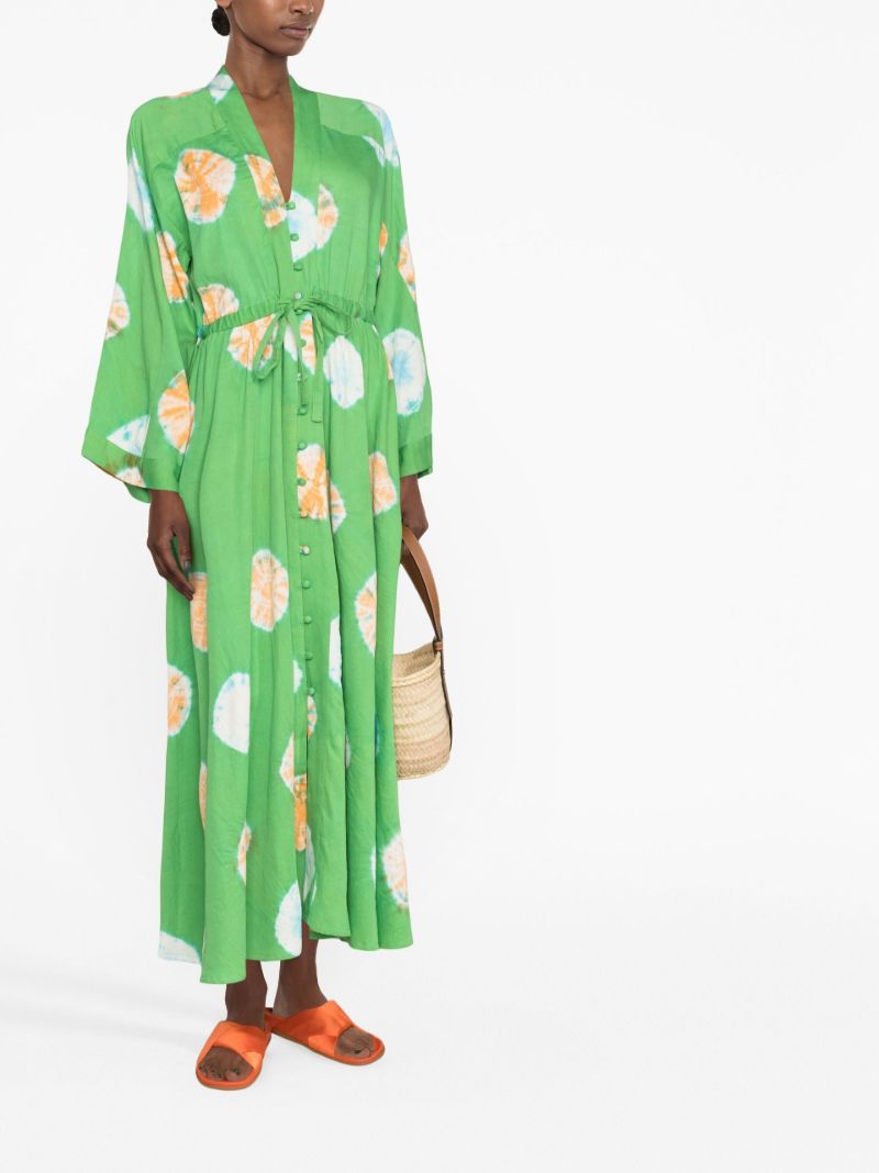 Green Sutton Tie-dye Maxi Dress