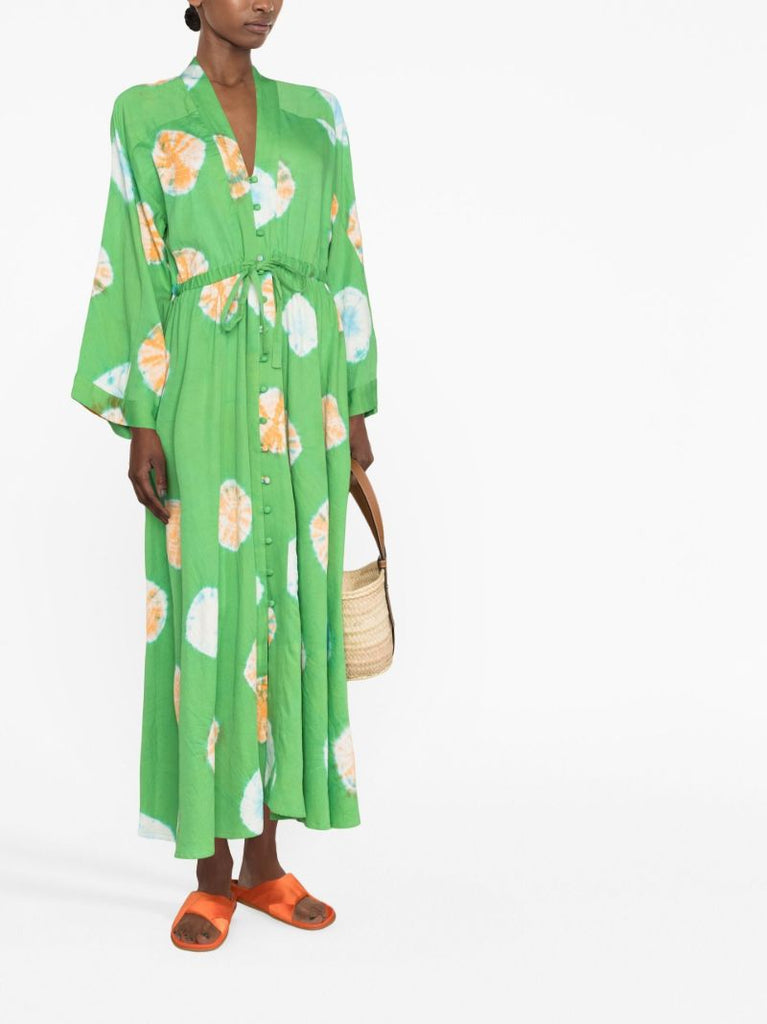 Green Sutton Tie-dye Maxi Dress
